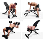 Banco plegable con 7 posiciones regulables 0º-75º