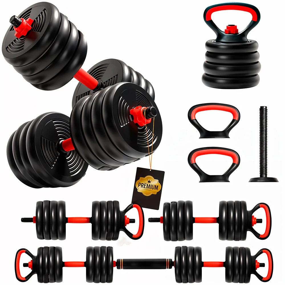 Mancuernas ajustables de 10 KG a 50 KG con barra antideslizante