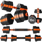 Mancuernas ajustables de 10 KG a 50 KG con barra antideslizante