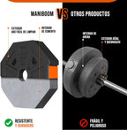 Mancuernas ajustables de 10 KG a 50 KG con barra antideslizante